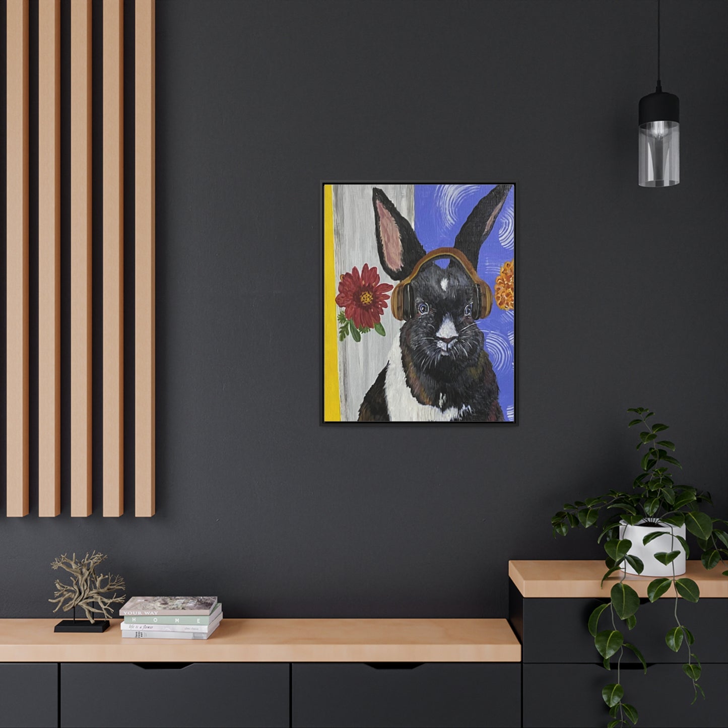 Fluffy Frequency - Canvas Wrapped Framed Print