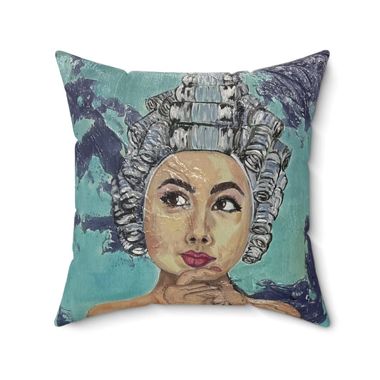 It’s Fun To Contemplate - Faux Suede Square Pillow