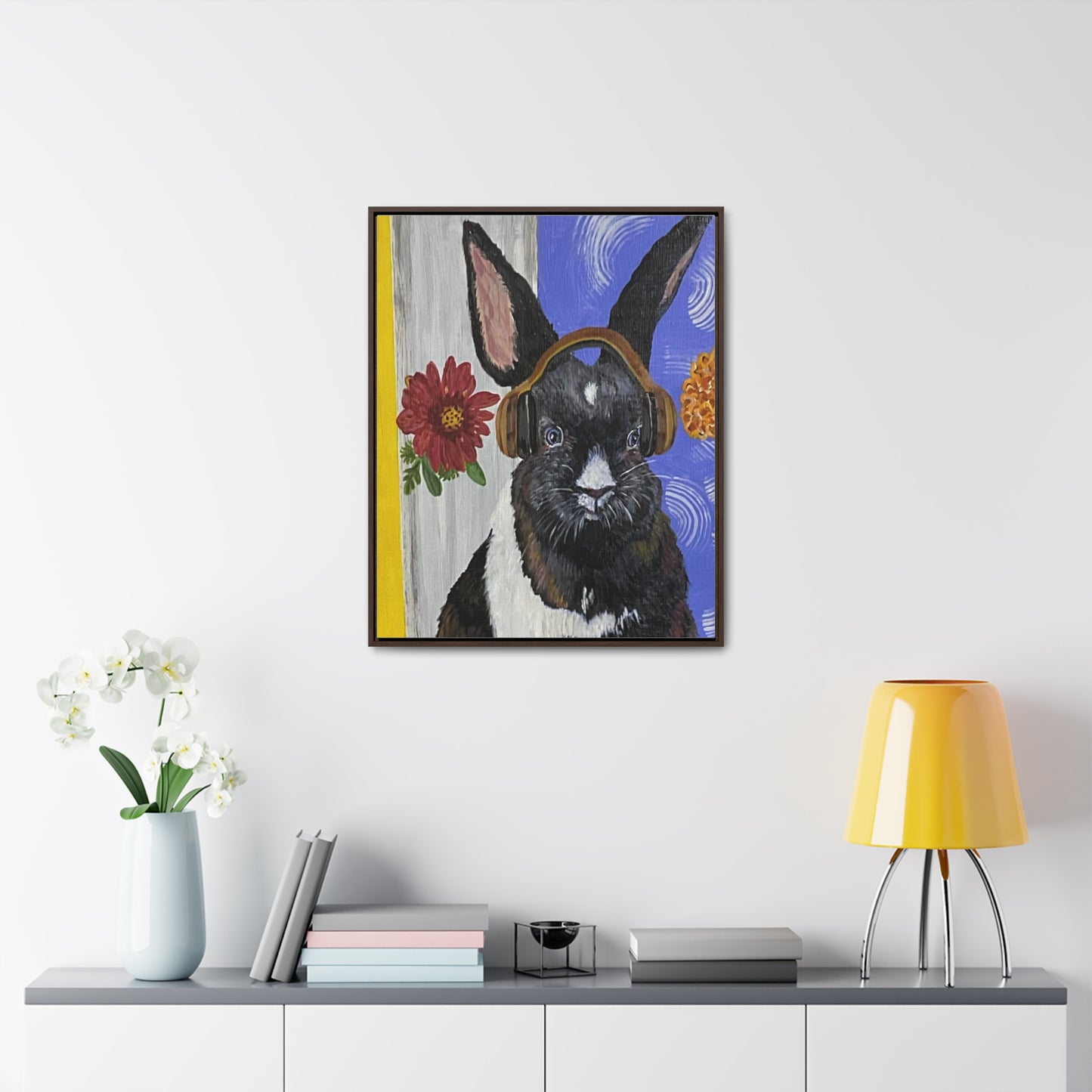 Fluffy Frequency - Canvas Wrapped Framed Print