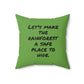 Candid Moment in the Rainforest - Faux Suede Square Pillow