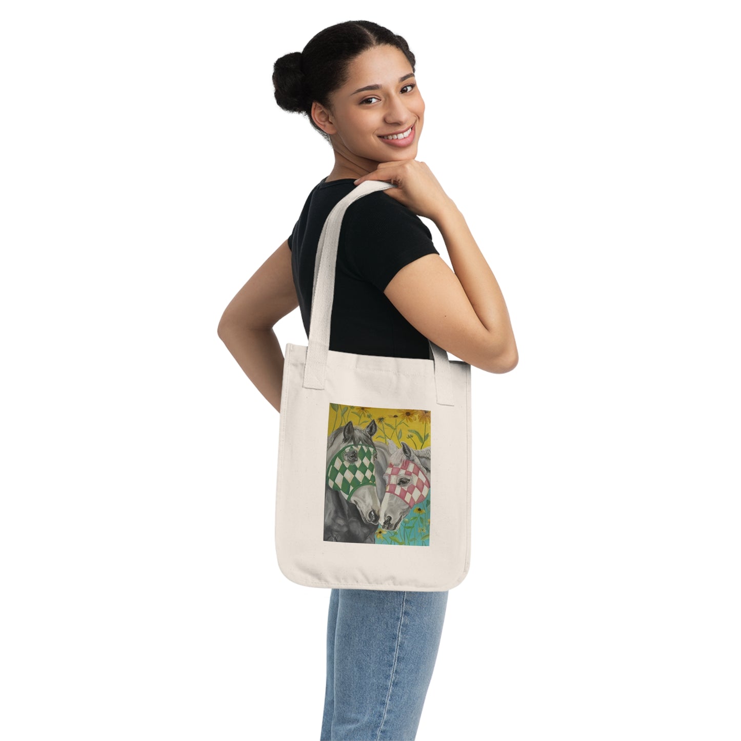 Sanctuary in the Sunflowers - Organic Canvas Tote Bag