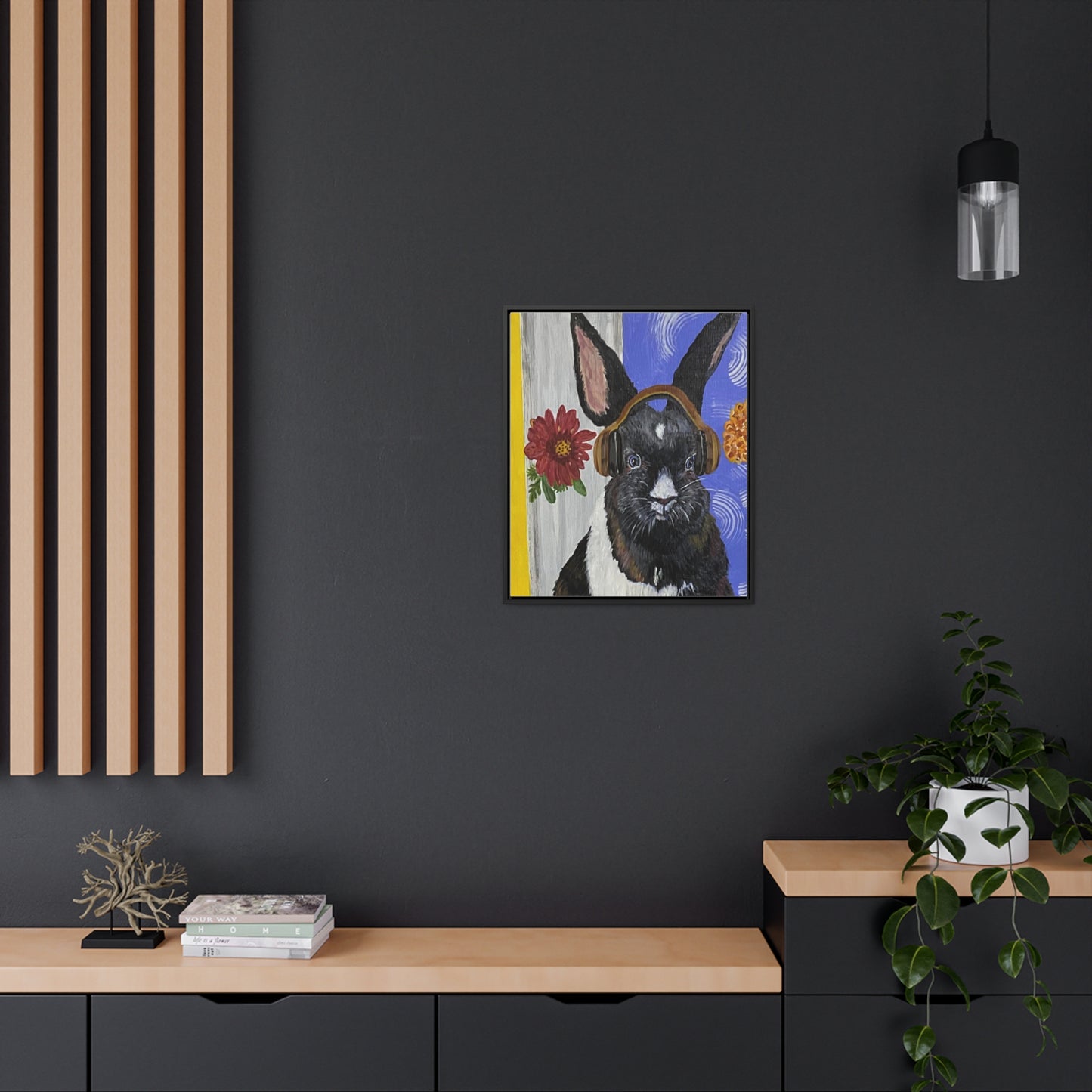 Fluffy Frequency - Canvas Wrapped Framed Print