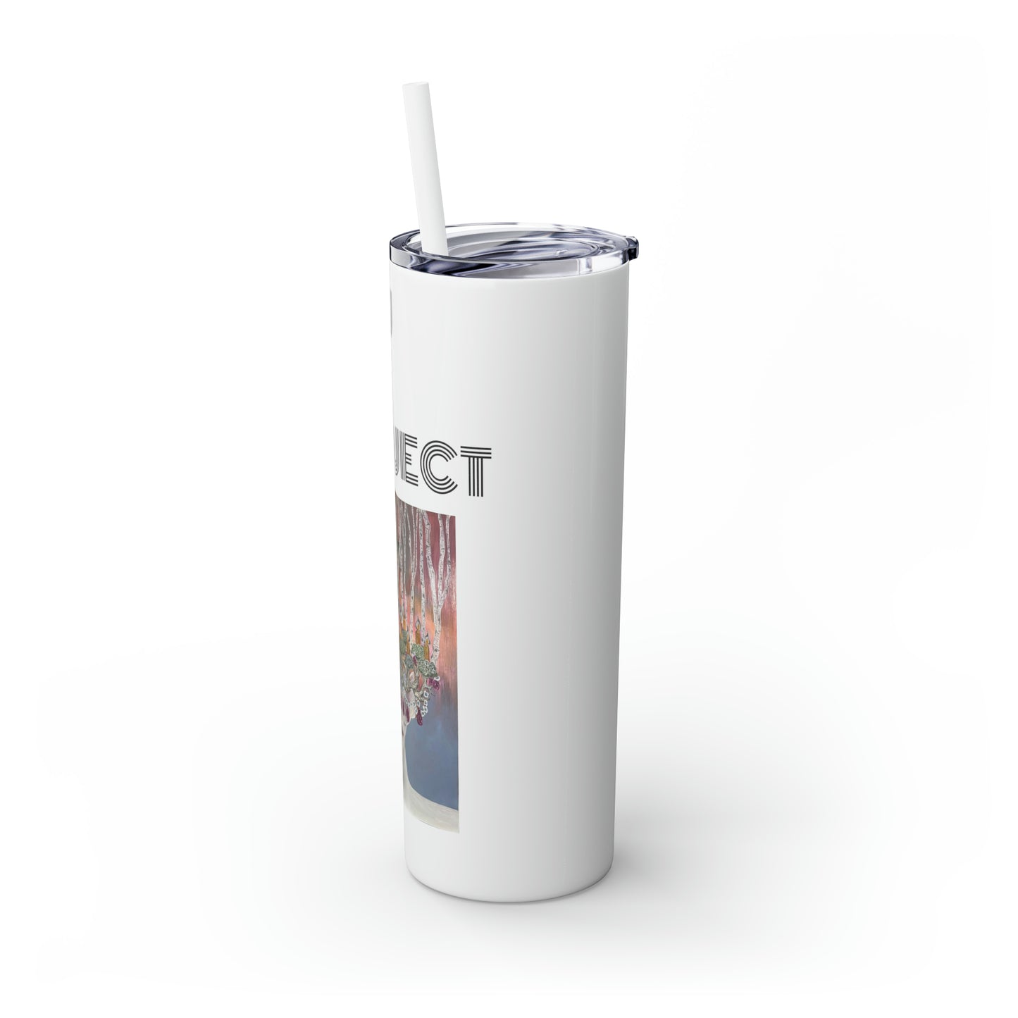 Juju Art Project - Skinny Tumbler with Straw, 20oz