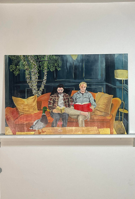 Couple on couch 48x22