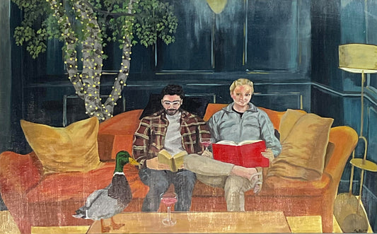 Couple on couch 48x22